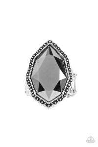 Avant-GRANDEUR - Silver Hematite Ring - Sabrina's Bling Collection