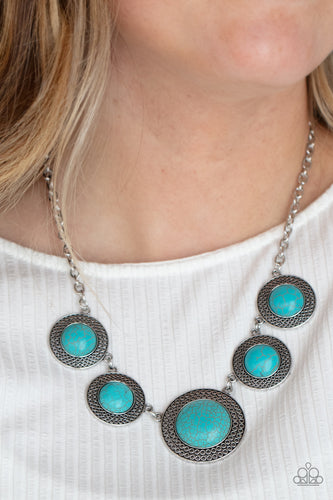 Circle The Wagons - Blue Necklace - Sabrina's Bling Collection