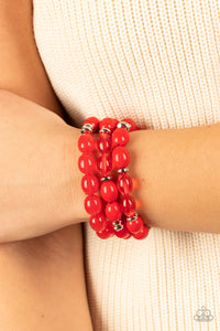 Coastal Coastin - Red Bracelet - Sabrinas Bling Collection