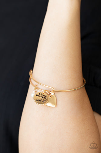 Come What May and Love It - Gold Bracelet - Sabrina's Bling Collection