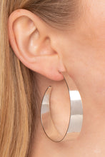 Load image into Gallery viewer, Flat Out Fashionable - Silver Hoop Earrings - Sabrinas Bling Collection