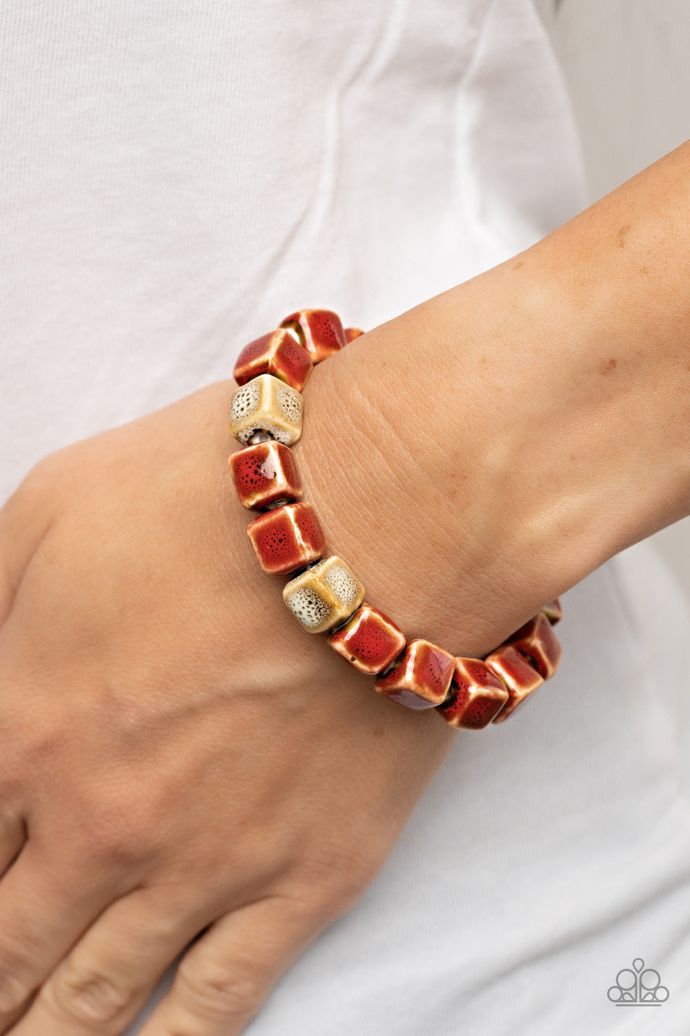Glaze Craze - Red Bracelet - Sabrina's Bling Collection
