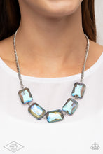 Load image into Gallery viewer, Heard It On The HEIR-Waves - Blue Iridescent Necklace - Sabrina&#39;s Bling Collection