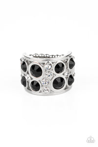 High Roller Royale - Black Ring - Sabrina's Bling Collection