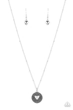 Load image into Gallery viewer, Lovestruck Shimmer - Silver Heart Necklace - Sabrinas Bling Collection