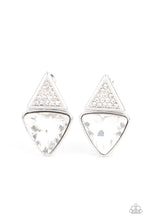 Load image into Gallery viewer, Risky Razzle - White Rhinestone Earrings - Sabrina&#39;s Bling Collection