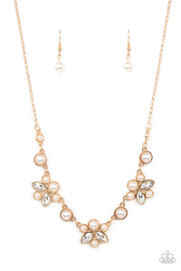 Royally Ever After - Gold & White Pearl Necklace - Sabrina's Bling Collection