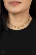 Load image into Gallery viewer, Sahara Social - Gold &amp; Turquoise Choker Necklace - Sabrina&#39;s Bling Collection