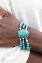 Load image into Gallery viewer, Stone Pools - Blue Turquoise Bracelet - May 2022 Fashion Fix - Sabrina&#39;s Bling Collection