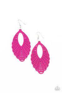 Tahiti Tankini - Pink Wood Earrings - Sabrina's Bling Collection