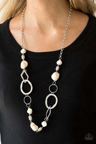 Thats TERRA-ific! - White Necklace - Sabrina's Bling Collection
