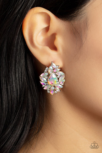 We All Scream for Ice QUEEN - Multi Iridescent Rhinestone Earrings - Sabrina's Bling Collection