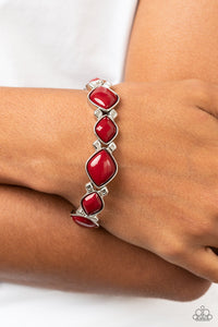 Boldly BEAD-azzled - Red Bracelet - Sabrinas Bling Collection