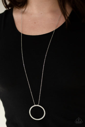 Center Of Attention - White Necklace - Sabrina's Bling Collection