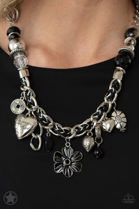 Charmed, I Am Sure - Black Blockbuster Necklace - Sabrina's Bling Collection