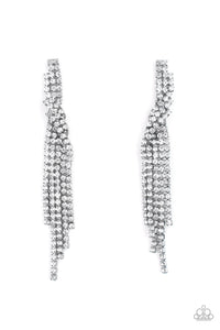 Cosmic Candescence - Black & White Rhinestone Earrings - Sabrina's Bling Collection