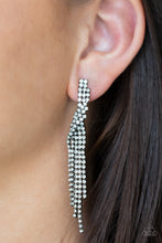 Load image into Gallery viewer, Cosmic Candescence - Black &amp; White Rhinestone Earrings - Sabrina&#39;s Bling Collection