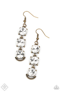 Determined to Dazzle - Brass Earrings - May 2022 Fashion Fix - Sabrina's Bling Collection