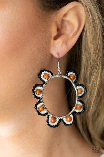 Groovy Gardens - Brown Seed Bead Earrings - Sabrina's Bling Collection