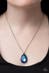 Illustrious Icon - Blue Iridescent Necklace - Sabrina's Bling Collection