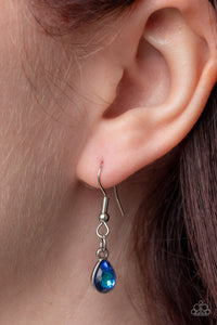 Illustrious Icon - Blue Iridescent Necklace - Sabrina's Bling Collection