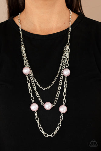 Thanks For The Compliment - Pink Necklace - Sabrina's Bling Collection