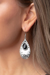 Tranquil Trove - Black Earrings - Sabrina's Bling Collection