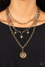 Load image into Gallery viewer, Under the Northern Lights - Brass Star Necklace - Sabrina&#39;s Bling Collection
