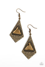 Load image into Gallery viewer, Cosmic Destination - Brass Earrings - Sabrina&#39;s Bling Collection