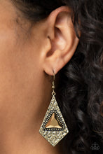 Load image into Gallery viewer, Cosmic Destination - Brass Earrings - Sabrina&#39;s Bling Collection