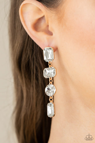 Cosmic Heiress - Gold Earrings - Sabrina's Bling Collection