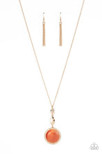 Load image into Gallery viewer, Magic Carpet Cruise - Orange Cat&#39;s Eye Necklace - Sabrinas Bling Collection