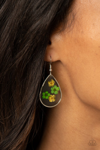 Perennial Prairie - Yellow Earrings - Sabrina's Bling Collection