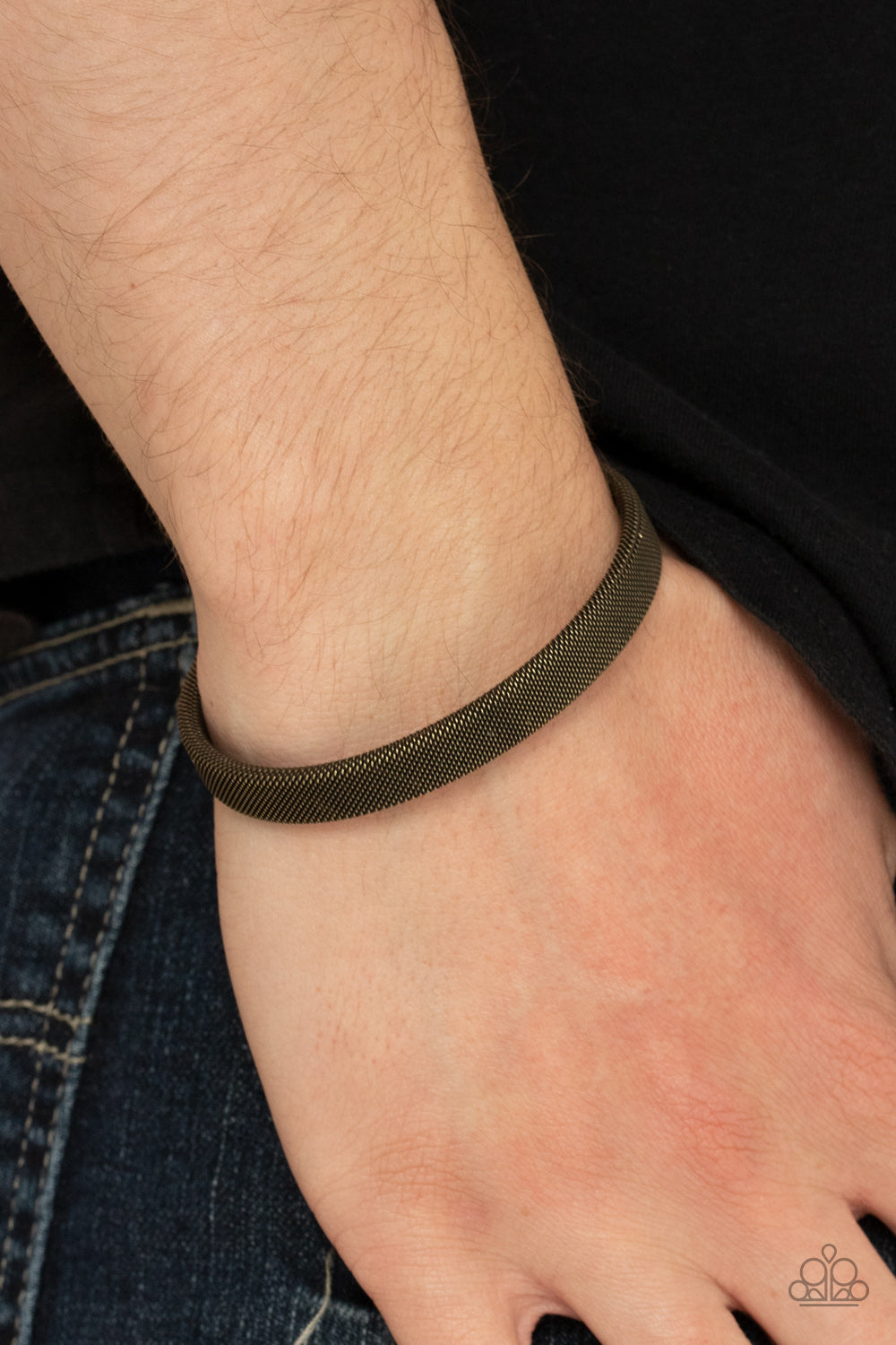 Quit MESHing around - Brass Cuff Bracelet - Sabrina's Bling Collection