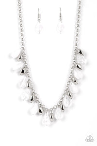 Summertime Tryst - White Necklace - Sabrina's Bling Collection