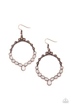 Load image into Gallery viewer, Thai Treasures - Copper &amp; White Earrings - Sabrina&#39;s Bling Collection