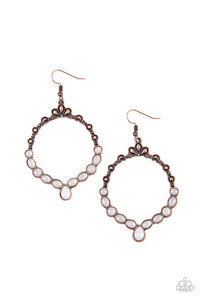 Thai Treasures - Copper & White Earrings - Sabrina's Bling Collection