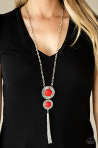 Abstract Artistry - Red Necklace - Sabrina's Bling Collection