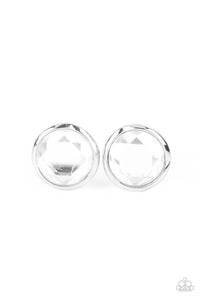 Double-Take Twinkle - White Earrings - Sabrina's Bling Collection