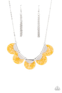 Mermaid Oasis - Yellow Acrylic Necklace - Sabrina's Bling Collection