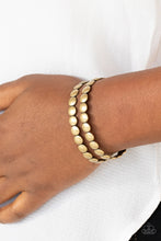 Load image into Gallery viewer, On The Spot Shimmer - Brass Bracelet - Sabrina&#39;s Bling Collection