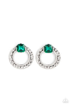 Load image into Gallery viewer, Smoldering Scintillation - Green Rhinestone Earrings - Sabrinas Bling Collection
