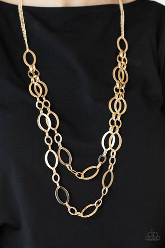 The OVAL-achiever - Gold Necklace - Sabrina's Bling Collection