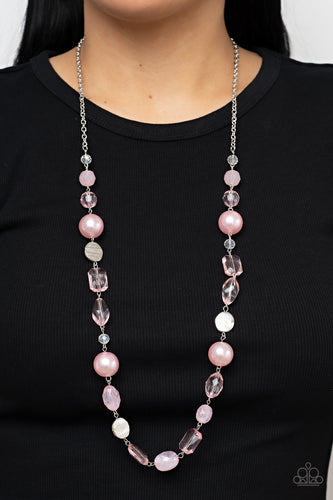 Timelessly Tailored - Pink Pearl Necklace - Sabrinas Bling Collection