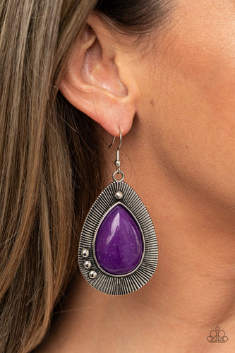 Western Fantasy - Purple Earrings - Sabrina's Bling Collection