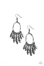 Load image into Gallery viewer, Artisan Aria - Black Gunmetal Hammered Earrings - Sabrina&#39;s Bling Collection