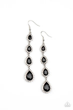 Load image into Gallery viewer, Confidently Classy - Black Rhinestone Earrings - Sabrina&#39;s Bling Collection