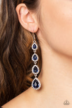 Load image into Gallery viewer, Confidently Classy - Blue Rhinestone Earrings - Sabrinas Bling Collection
