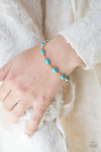 Load image into Gallery viewer, Desert Day Trip - Blue Turquoise &amp; Gold Bracelet - Sabrina&#39;s Bling Collection