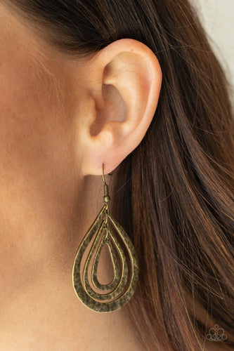 Plains Pathfinder - Brass Earrings - Sabrina's Bling Collection